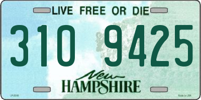 NH license plate 3109425