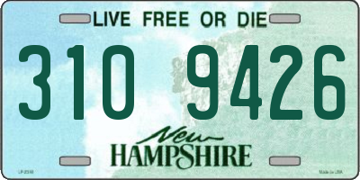 NH license plate 3109426