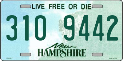 NH license plate 3109442