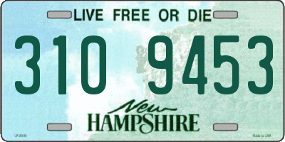 NH license plate 3109453
