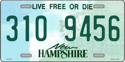 NH license plate 3109456