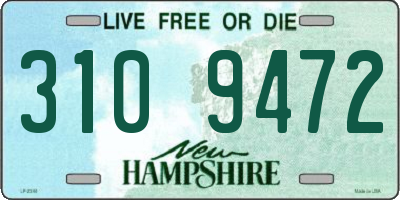 NH license plate 3109472