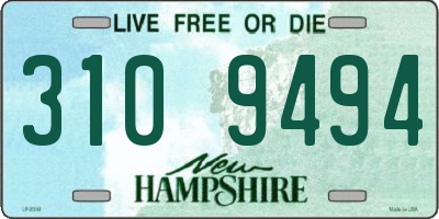 NH license plate 3109494