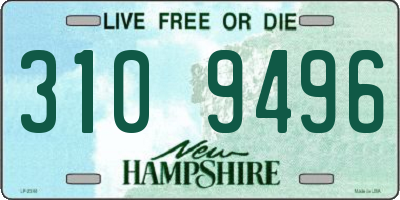 NH license plate 3109496