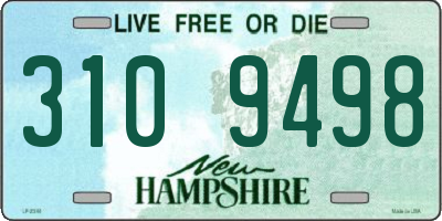NH license plate 3109498