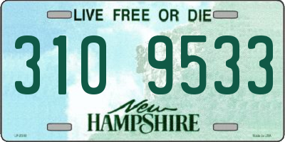 NH license plate 3109533
