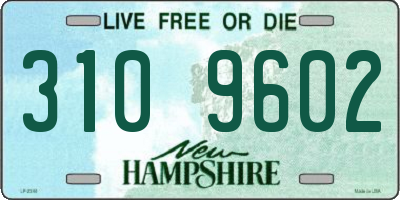 NH license plate 3109602