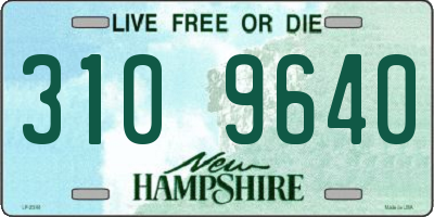 NH license plate 3109640