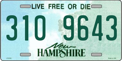 NH license plate 3109643