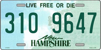 NH license plate 3109647