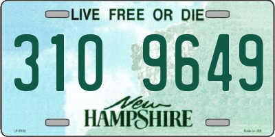 NH license plate 3109649