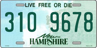 NH license plate 3109678