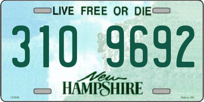 NH license plate 3109692