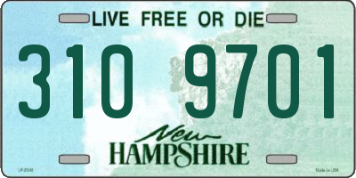 NH license plate 3109701