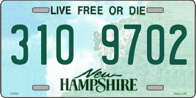 NH license plate 3109702