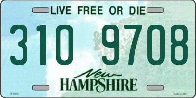 NH license plate 3109708