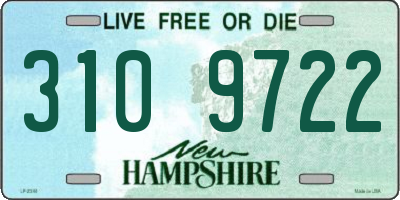 NH license plate 3109722