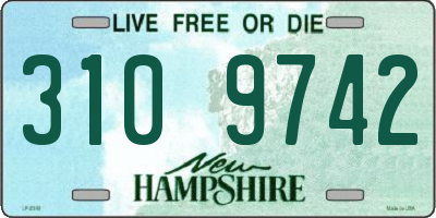 NH license plate 3109742