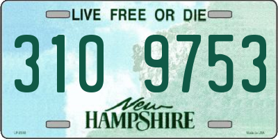 NH license plate 3109753