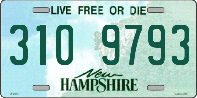 NH license plate 3109793