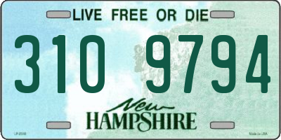 NH license plate 3109794
