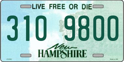 NH license plate 3109800