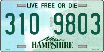 NH license plate 3109803