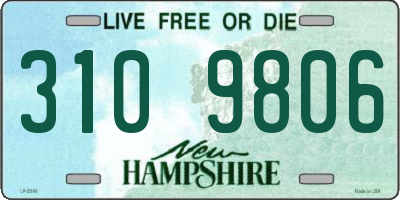 NH license plate 3109806