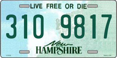 NH license plate 3109817