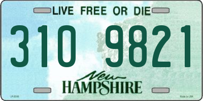 NH license plate 3109821