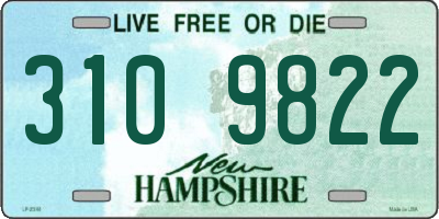 NH license plate 3109822