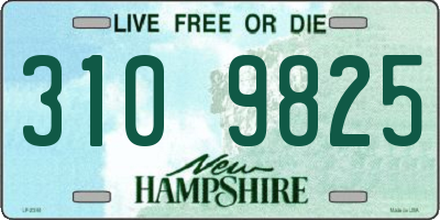 NH license plate 3109825