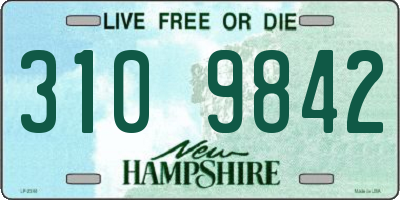 NH license plate 3109842