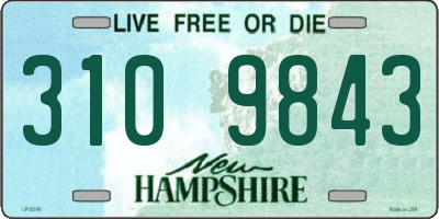 NH license plate 3109843