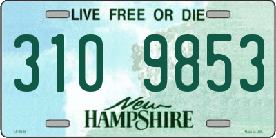 NH license plate 3109853