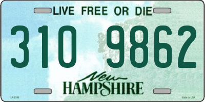 NH license plate 3109862