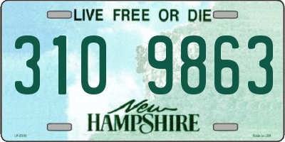 NH license plate 3109863