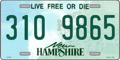 NH license plate 3109865