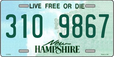 NH license plate 3109867