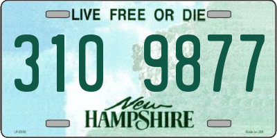 NH license plate 3109877
