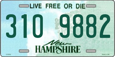 NH license plate 3109882