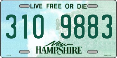 NH license plate 3109883