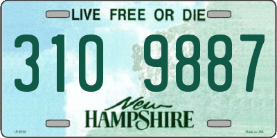NH license plate 3109887