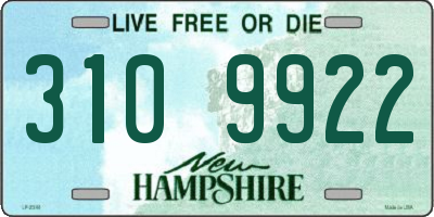 NH license plate 3109922