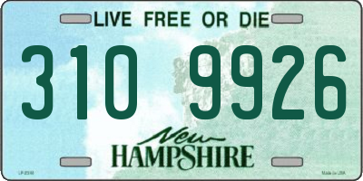 NH license plate 3109926