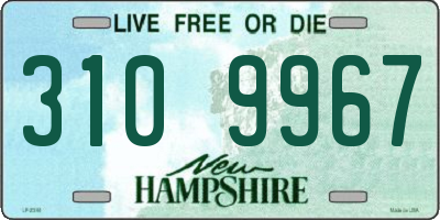 NH license plate 3109967