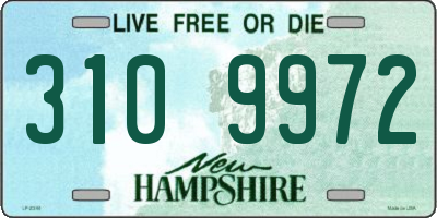NH license plate 3109972