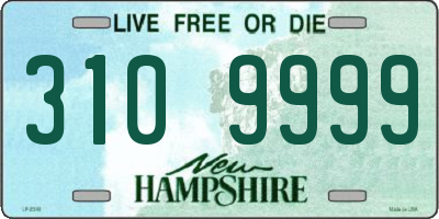 NH license plate 3109999