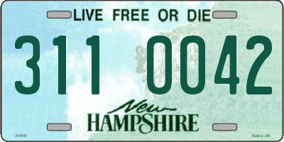 NH license plate 3110042