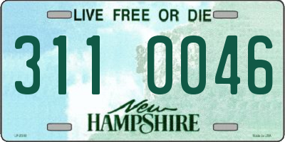 NH license plate 3110046